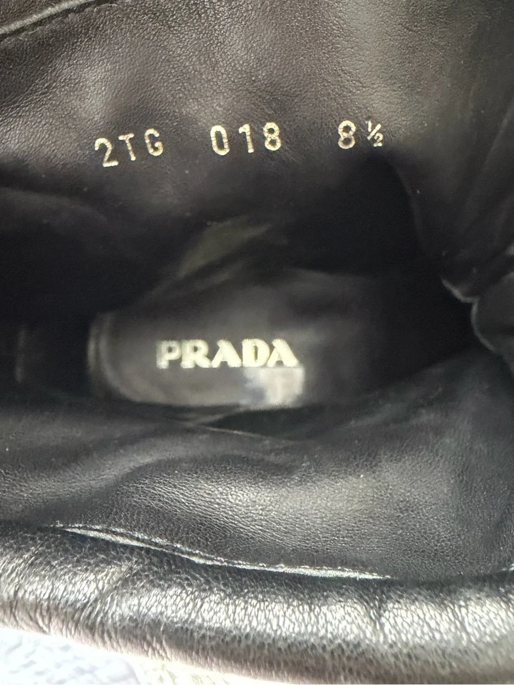 EUC Prada Uomo Two-Tone Cap Toe Lace-Up Leather Lugsole Boots size 8.5 UK- US 10